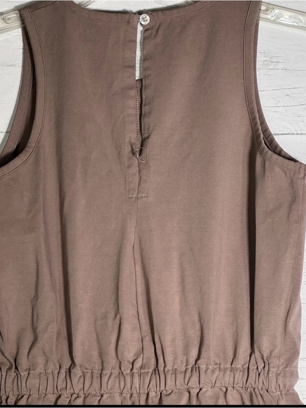 Evereve Jogger Jumpsuit Sleeveless Women’s Sz Small One Piece Stretch Cotton - Picture 4 of 6